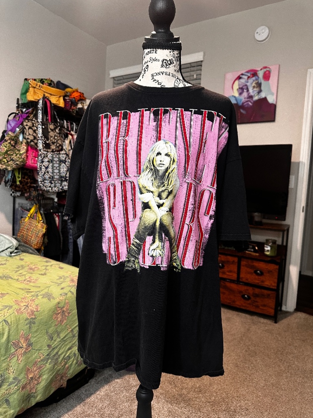 Britney Spears black graphic tee